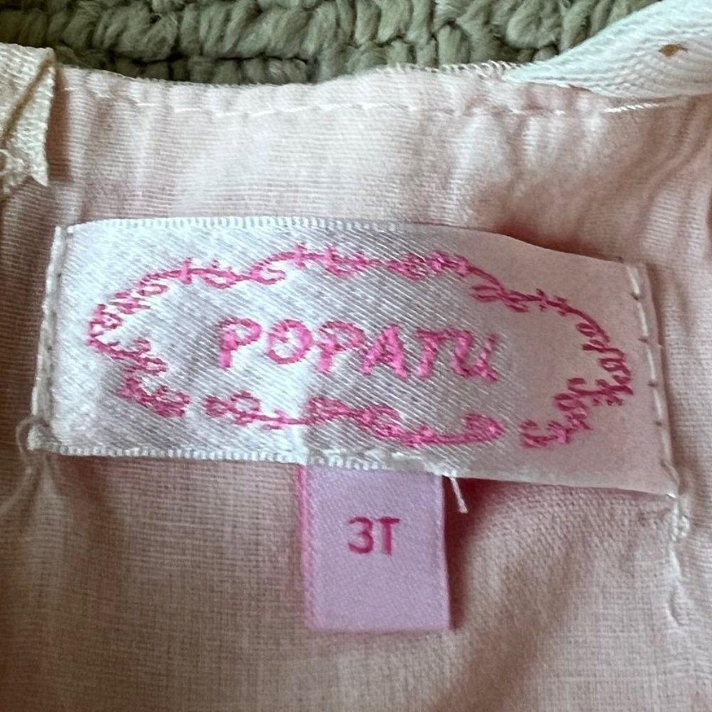 Popatu Girls Pink Flutter Sleeve Dress w/ Sequins - 3T - Picture 4 of 5